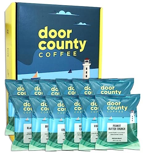 Gourmet Coffee Variety Gift - Door County Coffee - 12-Pack Coffee Gift Set -1.5oz Bags