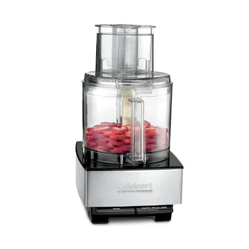 Cuisinart Food Processor, 14-Cup Vegetable Food Chopper for Mincing, Dicing, Shredding, Puree & Kneading Dough, 720-Watt Motor, Stainless Steel, DFP-14BCNY