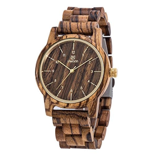 MUJUZE Wood Watches for Men, Wooden Watch Mens Handmade Minimalist Lightweight Natural Wood Watch Gifts for Men, Fathers Day Anniversary Christmas Gifts Watches with Box