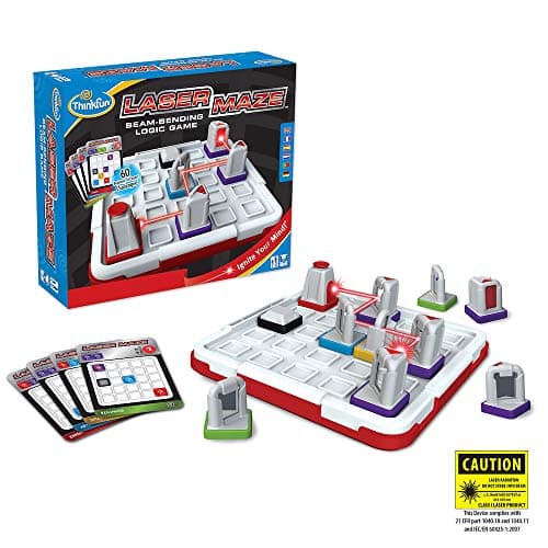 Think Fun Laser Maze (Class 1) Brain Game and STEM Toy for Boys and Girls Age 8 and Up – Award Winning and Mind Challenging Game for Kids (44001014)