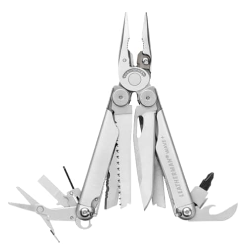 LEATHERMAN, Wave+, 18-in-1 Full-Size, Versatile Multi-tool for DIY, Home, Garden, Outdoors or Everyday Carry (EDC), Stainless Steel