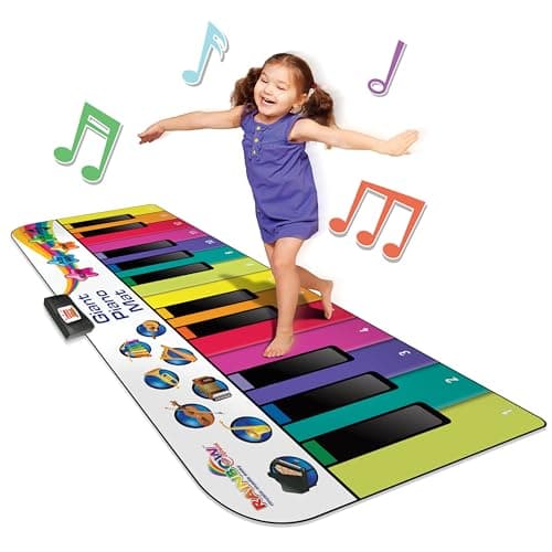 Kidzlane Floor Piano Mat for Kids and Toddlers - 72x28 Inches Floor Piano with 24 Keys, 10 Song Cards, 8 Instrument Sounds, Record and Playback - Fun Dance Mat Toy for Boys and Girls Ages 3 and Above