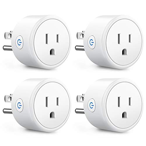 Aoycocr Smart Plugs Voice Control, Smart Home Mini WiFi Outlet with Timer Remote Control Function, No Hub Required, ETL FCC Listed 4 Pack, 2.4GHz Network