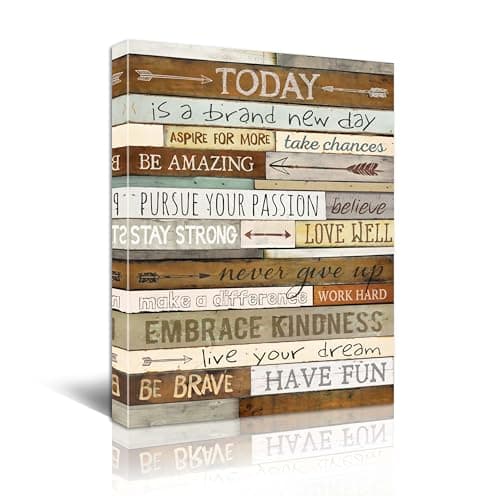 Inspirational Wall Art for Office Quotes Theme Wall Decor for Women Motivational Canvas Prints Framed Wall Art for Bathrooms Size 12 x 16 Inch