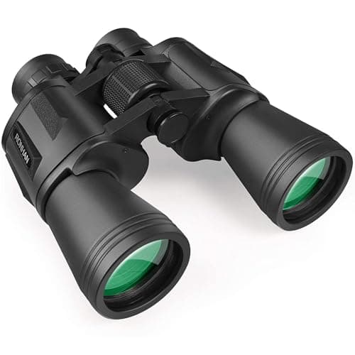 RONHAN Binoculars for Adults High Powered, Military HD Professional/Daily Waterproof 20x50 Binoculars for Bird Watching Travel Hunting Football Games Stargazing with Carrying Case & Strap
