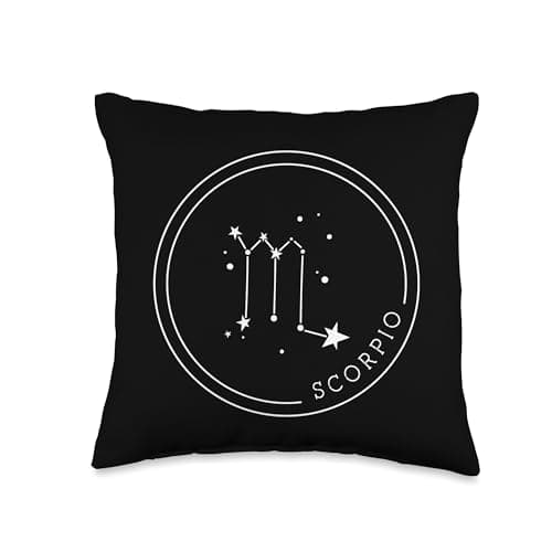Scorpio Zodiac Sign Constellation Astrology Men Women Throw Pillow