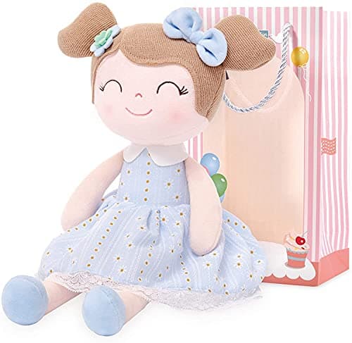 Gloveleya Baby Doll Girl Gifts Cloth Dolls Plush Toy Light Blue