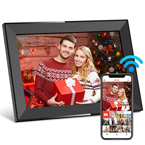 Skyrhyme 10.1 Inch Digital Picture Frame with 32GB Storage, Frameo WiFi Digital Photo Frame, 1280 * 800 IPS Touch Screen, Auto-Rotate Slideshow, Easy to Share Photo/Video via Free App