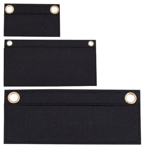 WADORN 3 Sizes Felt Purse Organizer Insert for Pochette Wallet, Envelope Bag Insert Organizer Flip Wallet Liner Purse Conversion Accessories for Women Clutch UPTOWN Pochette (NO Chain), Black