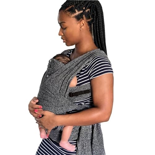 Boppy ComfyFit Adjustable Baby Carrier, 8-35lbs, Heathered Gray, Hybrid Carrier, Newborn to Toddler with Adjustable Straps & Comfort of A Baby Wrap