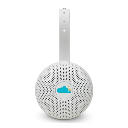 Yogasleep Hushh+ Portable White Noise Machine for Baby, 20 Soothing Natural Sounds, Amber Night Light, Wireless Charging & Speaker, Compact Size, Noise Canceling for Better Sleep & Nursery Must Have