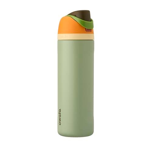 Owala FreeSip Insulated Stainless Steel Water Bottle with Straw, BPA-Free Sports Water Bottle, Great for Travel, 24 Oz, Camo Cool