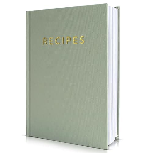 ZICOTO Aesthetic Blank Recipe Book with Waterproof Cover - The Perfect Recipe Notebook To Write In Your Own Recipes - Beautiful Blank Cookbook to Organize Your Recipes