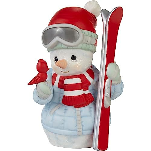 Precious Moments 231015 ‘Tis The Ski-Son to Be Jolly Annual Snowman Bisque Porcelain Figurine