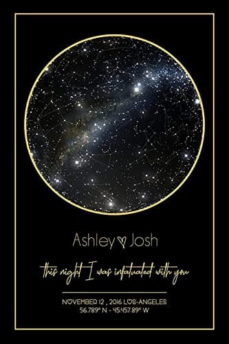 Personalized Star Map Print Custom Constellation Poster Chart Night sky Wall Art Special Occasion Gift Wedding Anniversary Decor 8ts