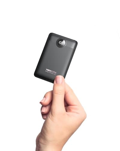 VEEKTOMX Small Portable Charger, Mini Power Bank 10000mAh, PD 22.5W Fast Charging USB-C Battery Bank, Travel Essentials Dual Voltage External Portable Powerbank for iPhone/Samsung/Google Pixel, Black