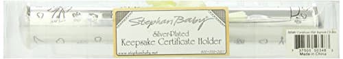 Stephan Baby Keepsake Gifts - Engraved Baby Baptismal Certificate Holder, Personalize-able, 9.5-Inch, Silver Plated