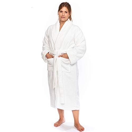 Classic Turkish Towels CTT Premium 100% Turkish Cotton Terry Cloth Bath Robe for Women & Men, Soft & Plush Long Unisex Robe