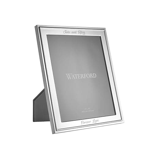 Waterford Classic Personalized 8x10 Picture Frame, Custom Engraved Silver Plated 8x10 Frame for Wedding, Anniversary, Baby, Graduation, Family Photos