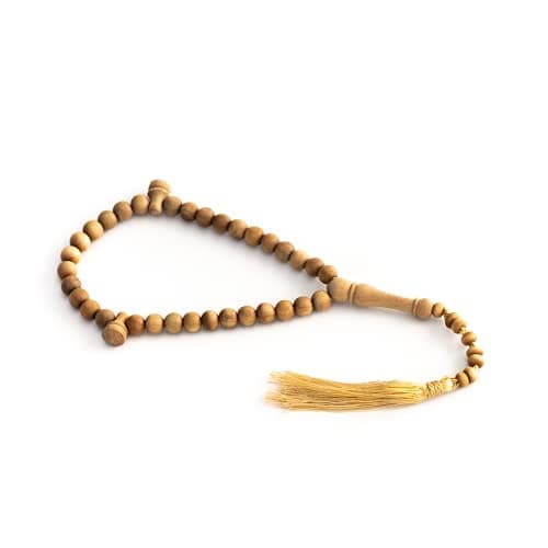 Nusantara Shop Sandalwood Tasbih Prayer Beads 33 8mm - Muslim Prayer Beads - Tasbeeh Prayer Beads - Islamic Prayer Beads - Prayer Beads Islam - Worry Beads - Tespih - Tesbih - Dhikr Beads - Masbaha