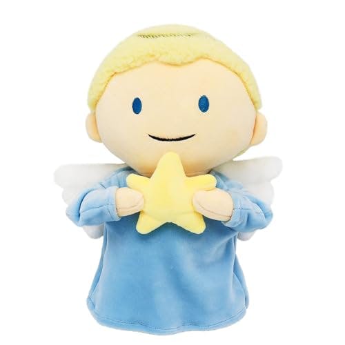 Yelakey Angel Plush Doll Guardian Angel Stuffed Animal with Wings Baptism plushie Toy Gifts for Kids for Christening Religious Easter