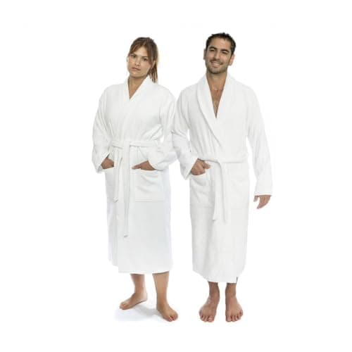 Classic Turkish Towels CTT Premium 100% Turkish Cotton Terry Cloth Bath Robe for Women & Men, Soft & Plush Long Unisex Robe