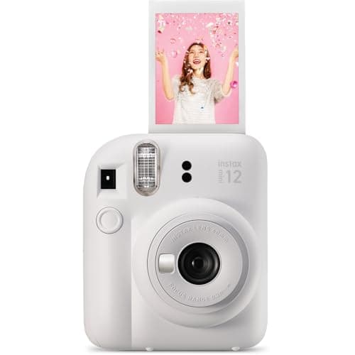 Fujifilm Instax Mini 12 Instant Film Camera, Clay White