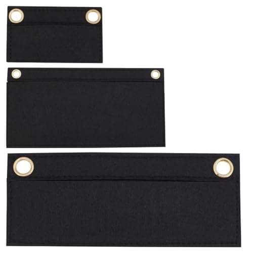 WADORN 3pcs Felt Purse Organizer Inserts (NO Chain) for Pochette, Envelope Bag Insert Organizer Flip Wallet Insert Liner DIY Bag Conversion Insert for Women Clutch UPTOWN Pochette, Black