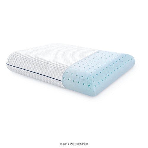 WEEKENDER Gel Memory Foam Pillow - Standard Size - 1-Pack - Medium Plush Feel - Neck & Shoulder Support - For Back, Side, & Stomach Sleepers - Home, Hotel, & Hospital Essentials