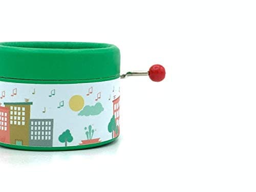 Little music box with different colours. Manual music mechanism. Exclusive design. (Green, My way)