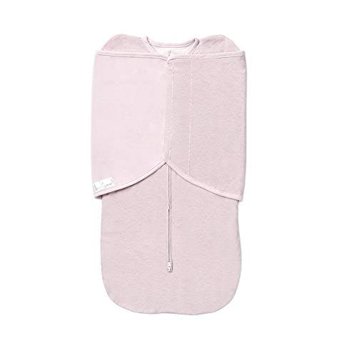 BreathableBaby Adjustable 3-in-1 Soft Premium Cotton Newborn Swaddle Trio Blanket & Wrap, (Infants 0-4 months) – Pink Heather, Arms Up, Arms Down, Arms Out