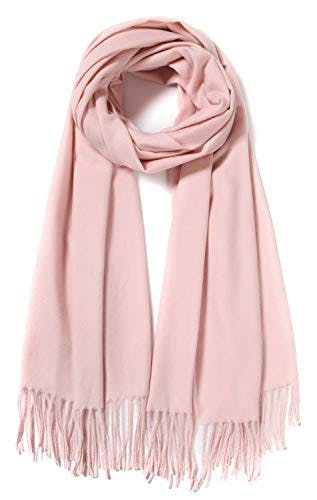 Cindy & Wendy Large Soft Cashmere Silky Pashmina Solid Shawl Wrap Scarf for Women