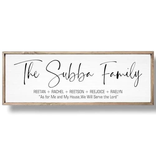 Last Name Signs for Home, Personalized Wall Decor, Framed Family Name Signs for Home Decor, Custom Wood Sign, Established Farmhouse sign, Housewarming Gift