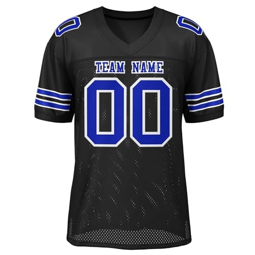 Freecustom Custom Football Jersey, Short Sleeve, Personalized Stitched/Printed Team Name & Number for Men Women Youth
