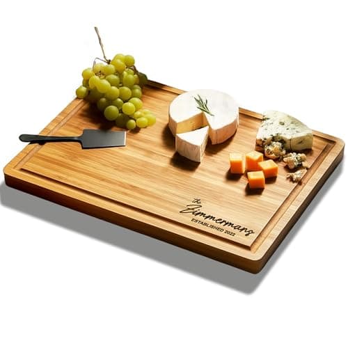 Personalized Cutting Board, Custom Bamboo Engraved Charcuterie Boards - Best Present for Wedding, Bridal Shower, Engagement, Anniversary, Housewarming, Gift Idea for Couples Bride, Parent, Family