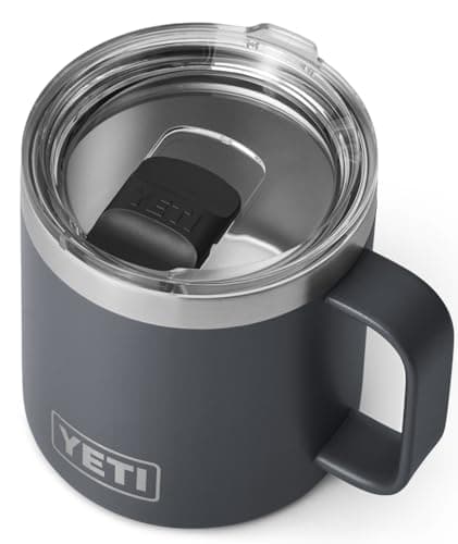 YETI Rambler 14 oz Mug, Vacuum Insulated, Stainless Steel with MagSlider Lid, Charcoal