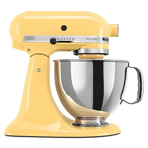 KitchenAid Artisan Series 5 Quart Tilt Head Stand Mixer with Pouring Shield KSM150PS, Majestic Yellow