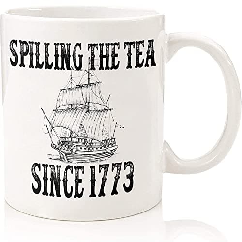 History Teacher Gift Spilling the Tea Since 1773 Coffee Cup, Appreciation Funny History Major Mug, Mugs For History Teacher Men For Woman Birthday Christmas Teacher's Day Gifts White Coffee Mug 11 Oz