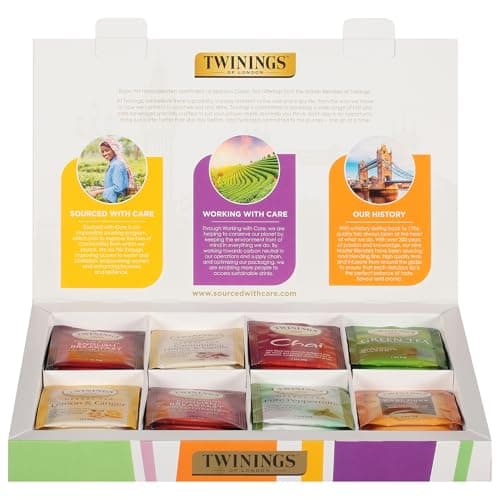 Twinings Tea Classics Collection Gift Box Sampler, 48 Tea Bags (Pack of 1), Enjoy Hot or Iced | Includes Black, Herbal, Green, & Chai Teas