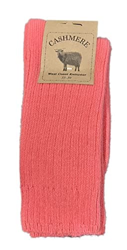 WEST COAST KNITWEAR Womens Fine Cashmere and Merino Wool Super Soft Socks (Pink)