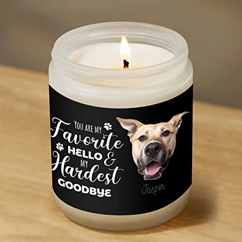 Dog Memorial Scented Jar Candles, Personalized Pet Memorial Gifts, Loss of Dog Sympathy Candles, Bereavement Candle, Remembrance Candle, Dog Condolence Gift, Natural Soy Wax