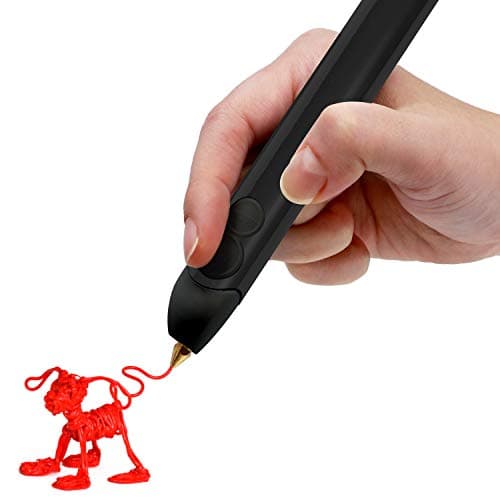 3Doodler Create+ 3D Printing Pen for Teens, Adults & Creators! - Black (2023 Model) - with Free Refill Filaments + Stencil Book + Getting Started Guide