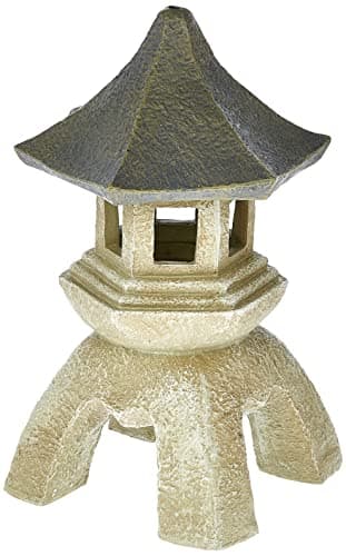 Design Toscano NG29869 Asian Decor Pagoda Lantern Statue, Medium, Two Tone Stone Finish