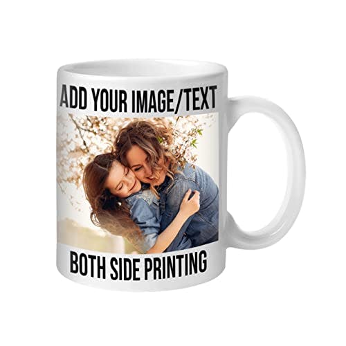 PIVOI Ceramic Coffee Mug, 11oz Custom Personalized Photo Mug for Mother's Day Anniversary Birthday Friend
