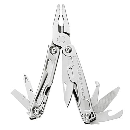 LEATHERMAN, Rev Pocket Size Multitool with Package Opener and Screwdrivers, Stainless Steel