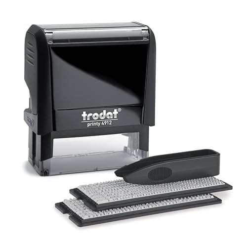 Trodat Printy Economy Self-Inking Do It Yourself, Customizable Message or Address Stamp, Impression Size: 3/4 x 1-7/8 Inches, Black (5915) (USS5915)