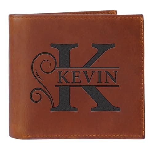 Personalized Wallet for Men, Custom Wallets for Men, Birthday Gifts for Men, Customized Monogram Wallet for Men, Son, Grandpa, and Boyfriend, Wedding, Anniversary, Graduate