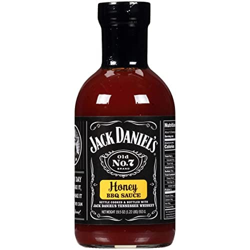 Jack Daniel's Old No. 7 Honey BBQ Sauce – Authentic Small Batch Jack Daniel’s BBQ Sauce – Preservative Free – 19.5 oz