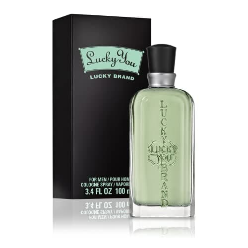 Lucky Brand Lucky You Cologne Spray for Men, Day or Night Casual Scent with Bamboo Stem Fragrance Notes, 3.4 Fl Oz