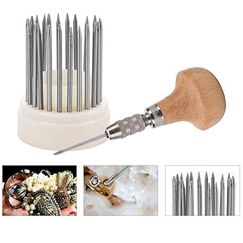 23 Pieces Jewelry Engraving Tools, Engraver Pen, Metal Beading Tools Set, Stone Bead Setting Engraving Tools for DIY Craft Jewelry Making